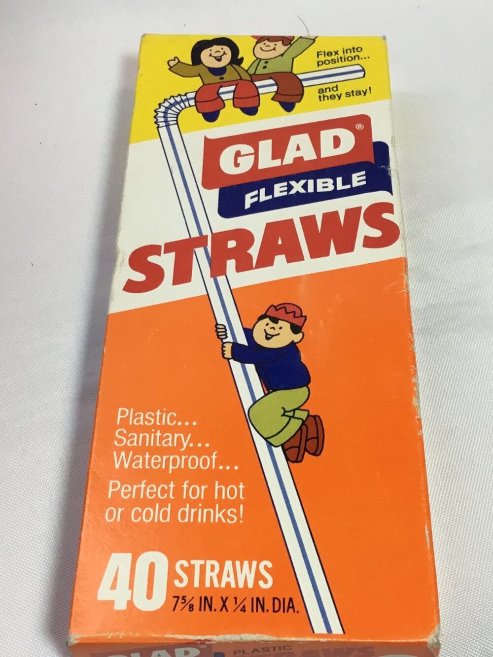Vintage 1999 GLAD FLEXIBLE STRAWS, 40 per pack/NEW/SEALED